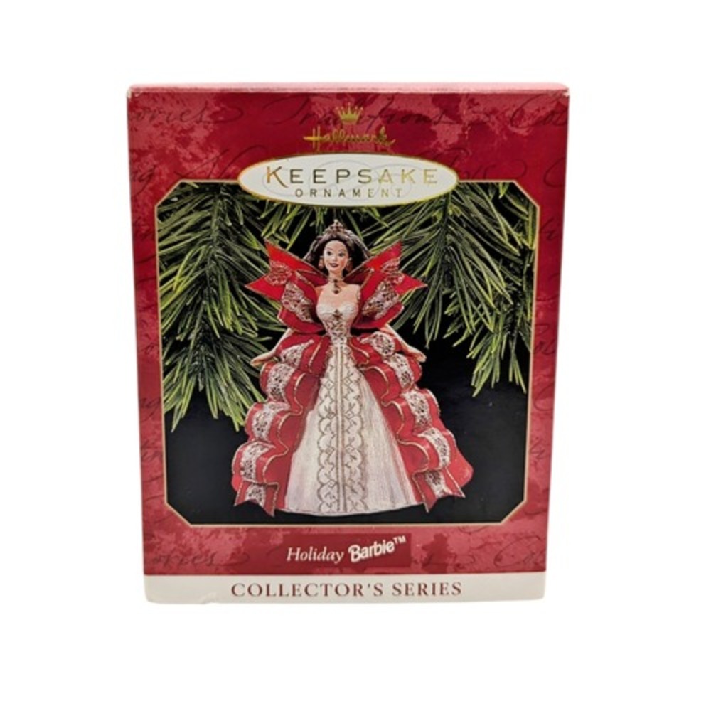 1996 Hallmark Keepsake 5th In Series Collector Holiday Barbie Christmas Ornament